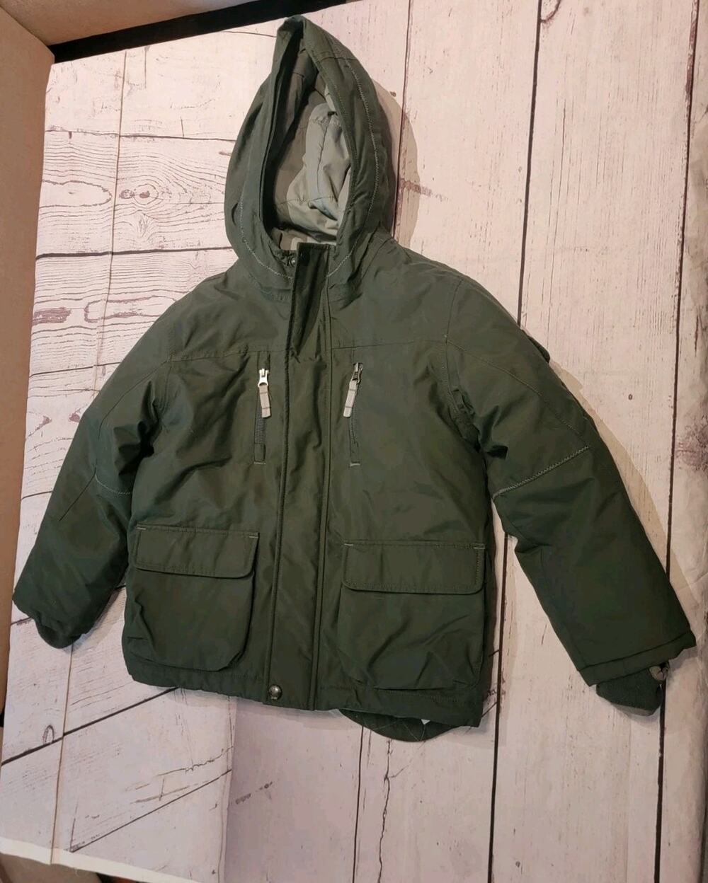 Lands End Grow-A-Longs Winter Insulated Jacket Purple Waterproof Hooded M 5-6